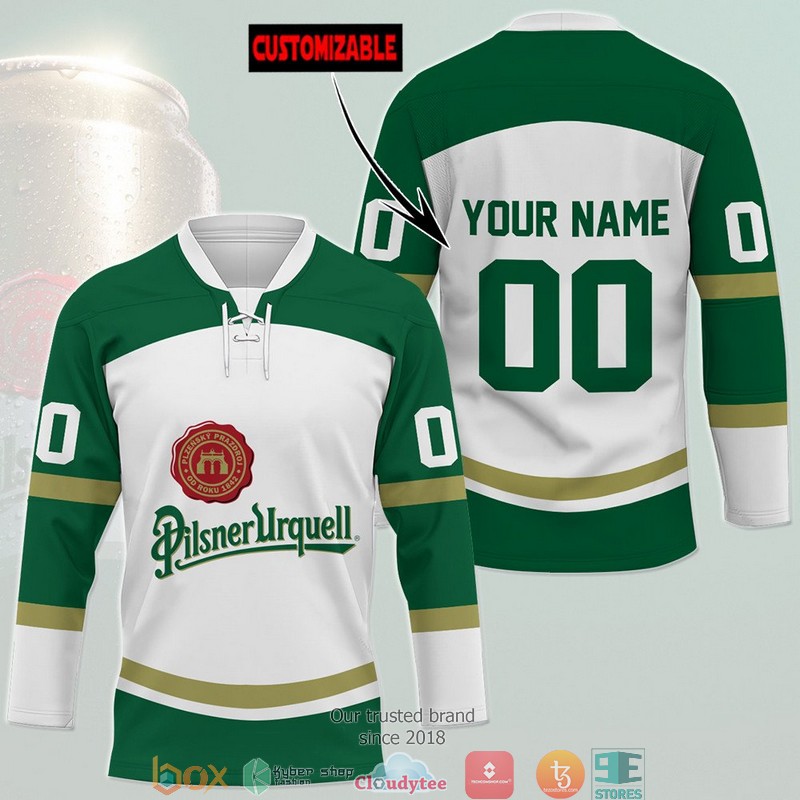 Personalized Pilsner Urquell Jersey Hockey Shirt