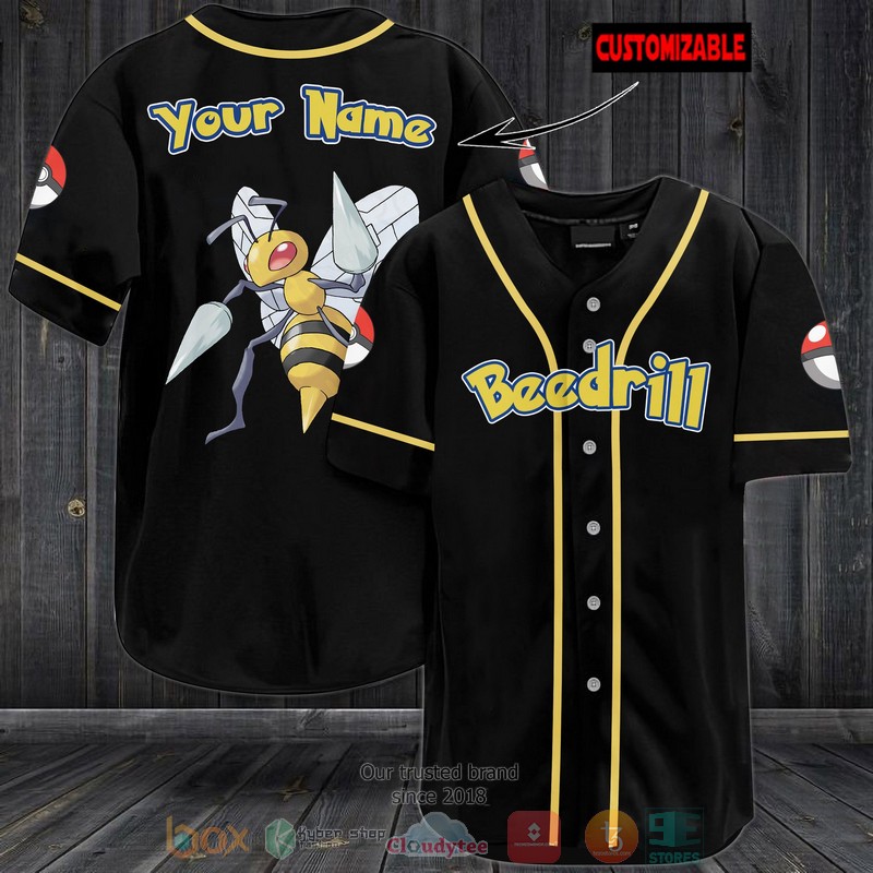 Personalized Pokemon Beedrill custom Baseball Jersey