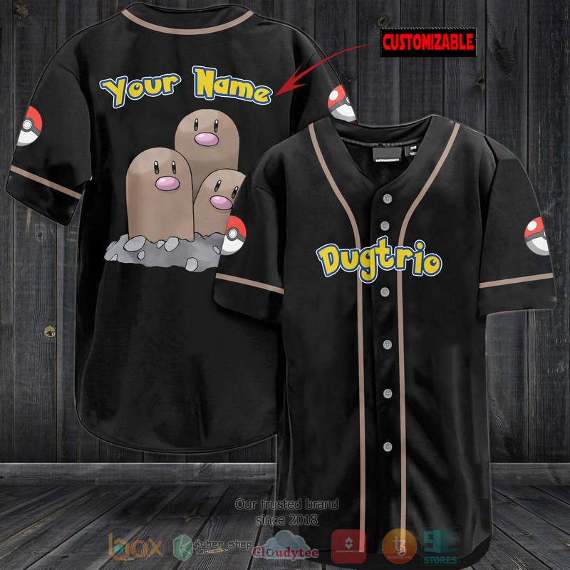 Personalized Pokemon Dugtrio custom Baseball Jersey