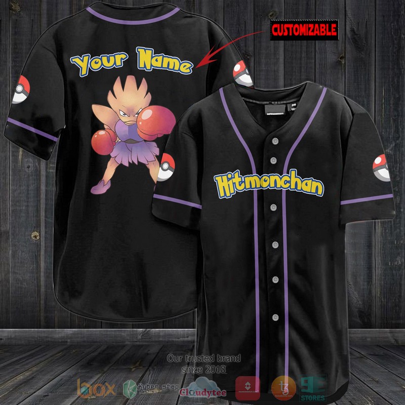 Personalized Pokemon Hitmonchan custom Baseball Jersey