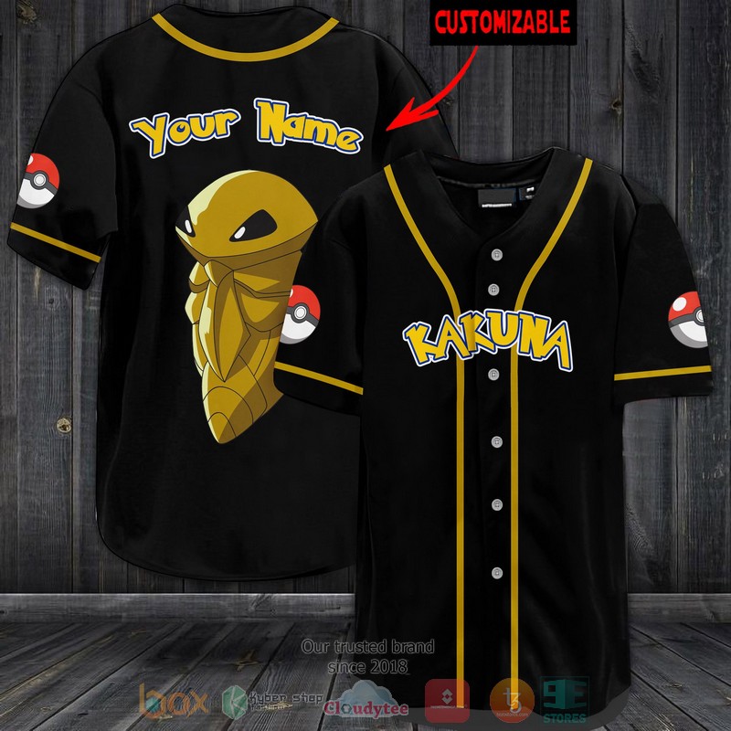 Personalized Pokemon Kakuna custom Baseball Jersey