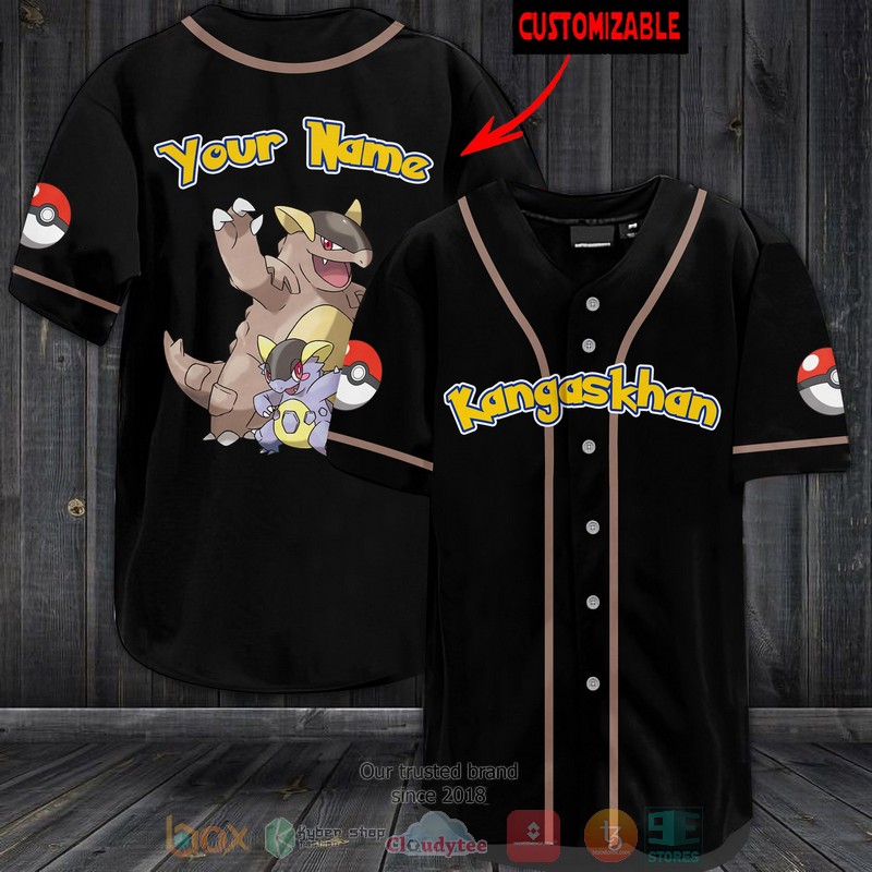 Personalized Pokemon Kangaskhan custom Baseball Jersey