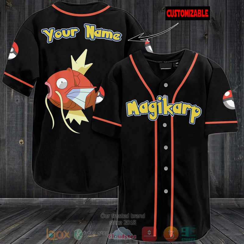 Personalized Pokemon Magikarp custom Baseball Jersey