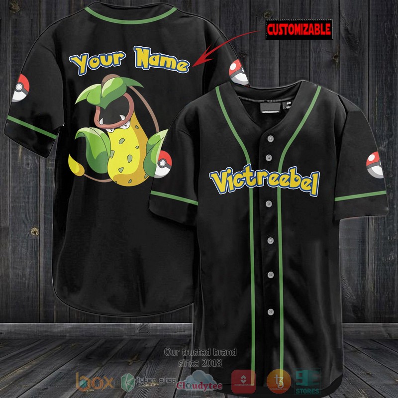 Personalized Pokemon Victreebel custom Baseball Jersey