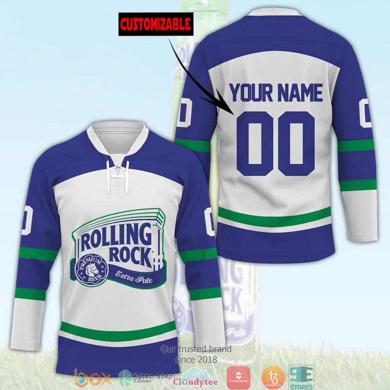 Personalized Rolling Rock Jersey Hockey Shirt