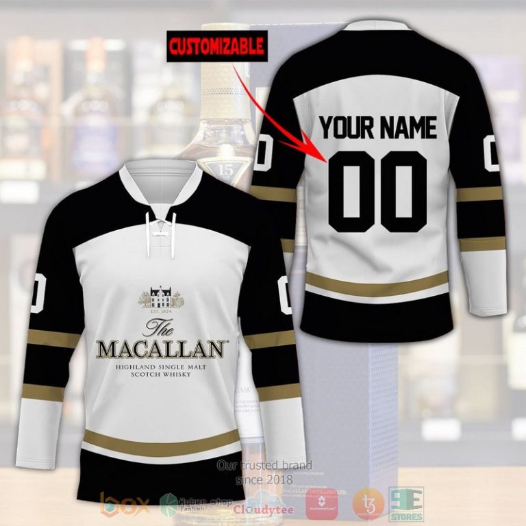 Personalized The Macallan Highland Single Malt Scotch Whisky custom Hockey Jersey