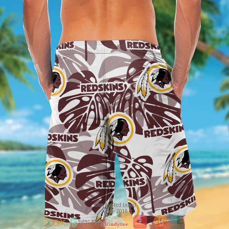 Personalized Washington Redskins Monstera deliciosa Hawaiian shirt short 1 2 3 4 5