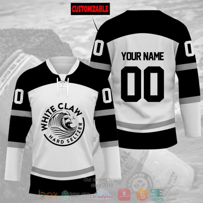 Personalized White Claw Hard Seltzer custom Hockey Jersey