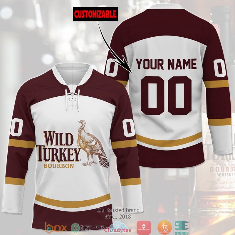 Personalized Wild Turkey Bourbon Jersey Hockey Shirt