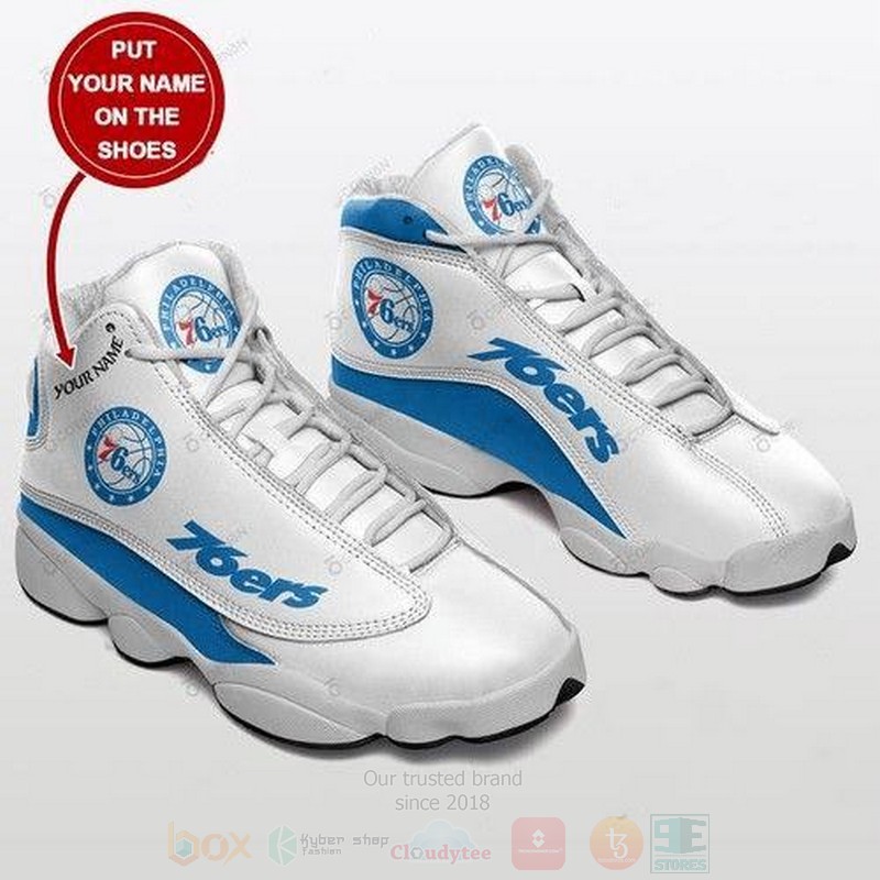 Philadelphia 76ers NBA Custom Name Air Jordan 13 Shoes
