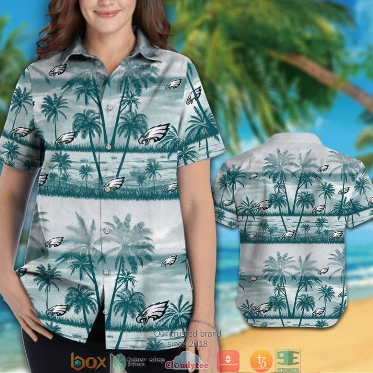 Philadelphia Eagles Coconut island Hawaiian Shirt short 1 2