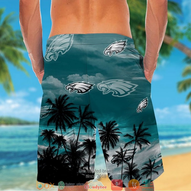 Philadelphia Eagles Dark Coconut island Hawaiian Shirt short 1 2 3 4 5