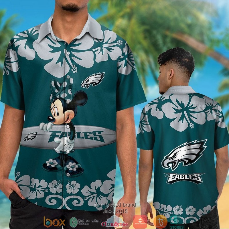 Philadelphia Eagles Minnie Mouse Hawaiian Shirt short 1
