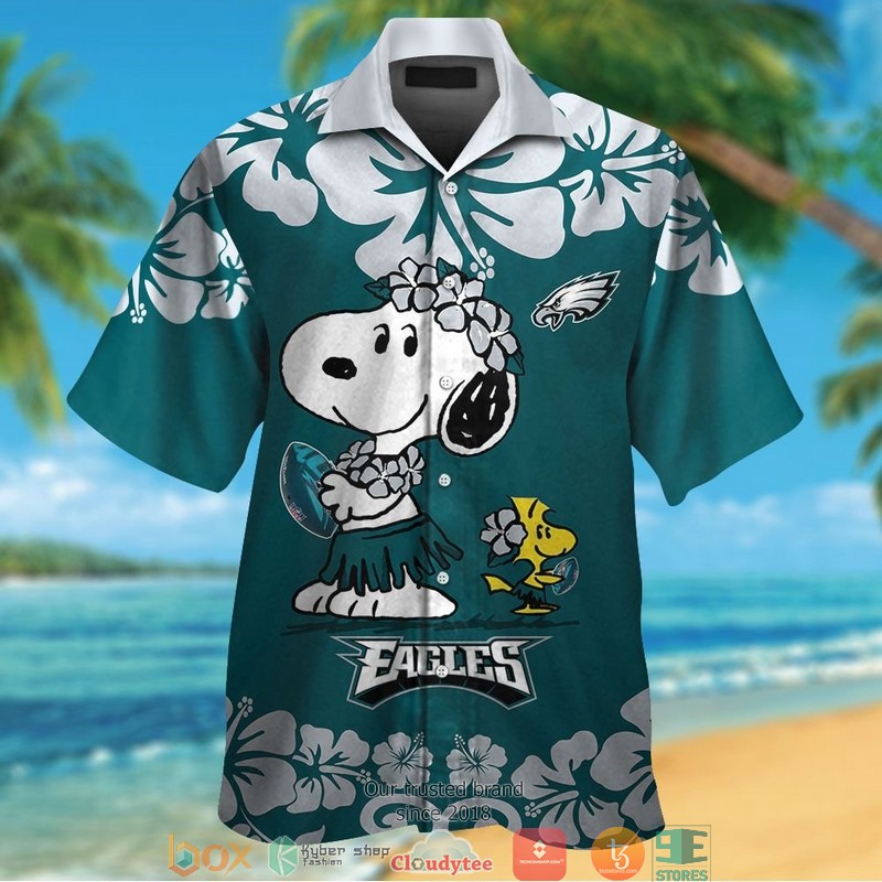 Philadelphia Eagles Snoopy Hawaiian Shirt short