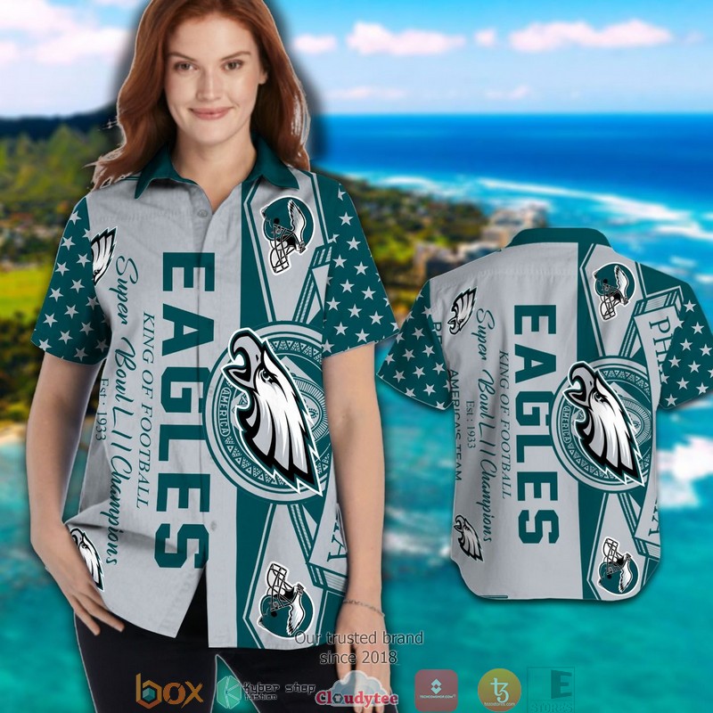 Philadelphia Eagles king of football Hawaiian Shirt 1
