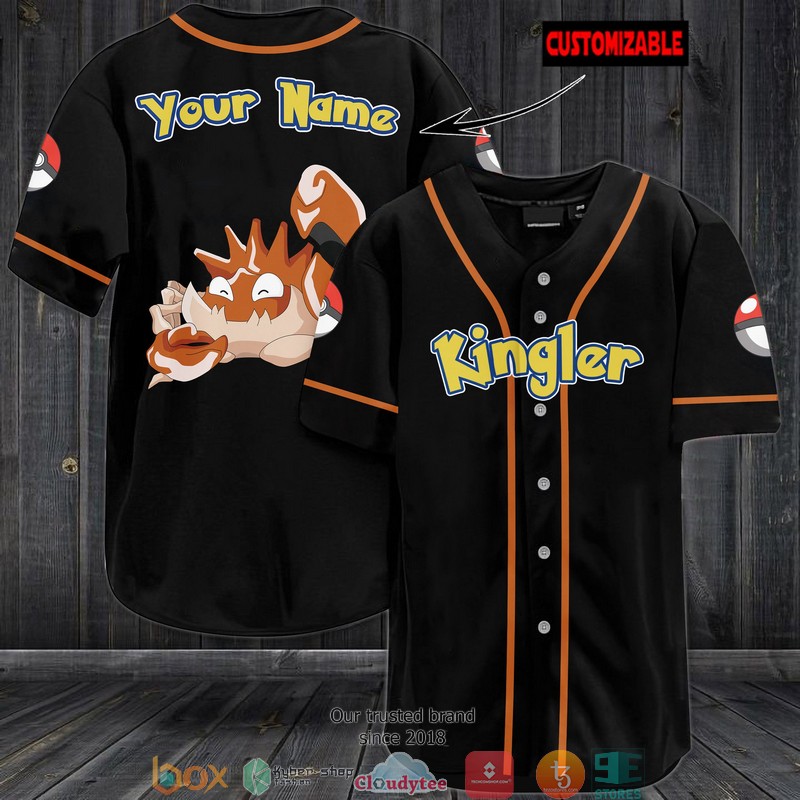 Pokemon Kingler Personalized Baseball Jersey