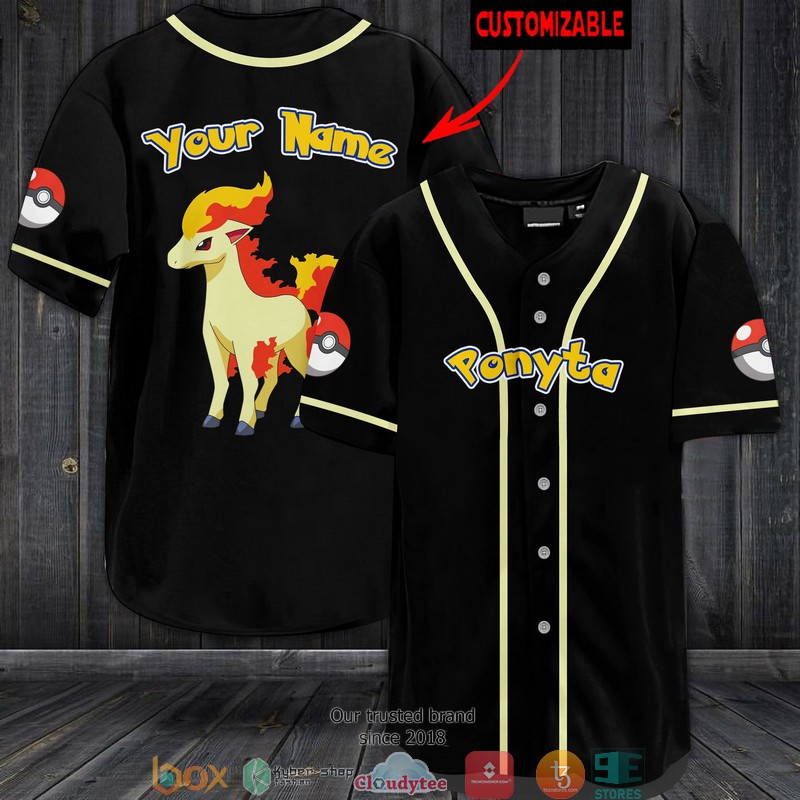Pokemon Ponyta Personalized Baseball Jersey