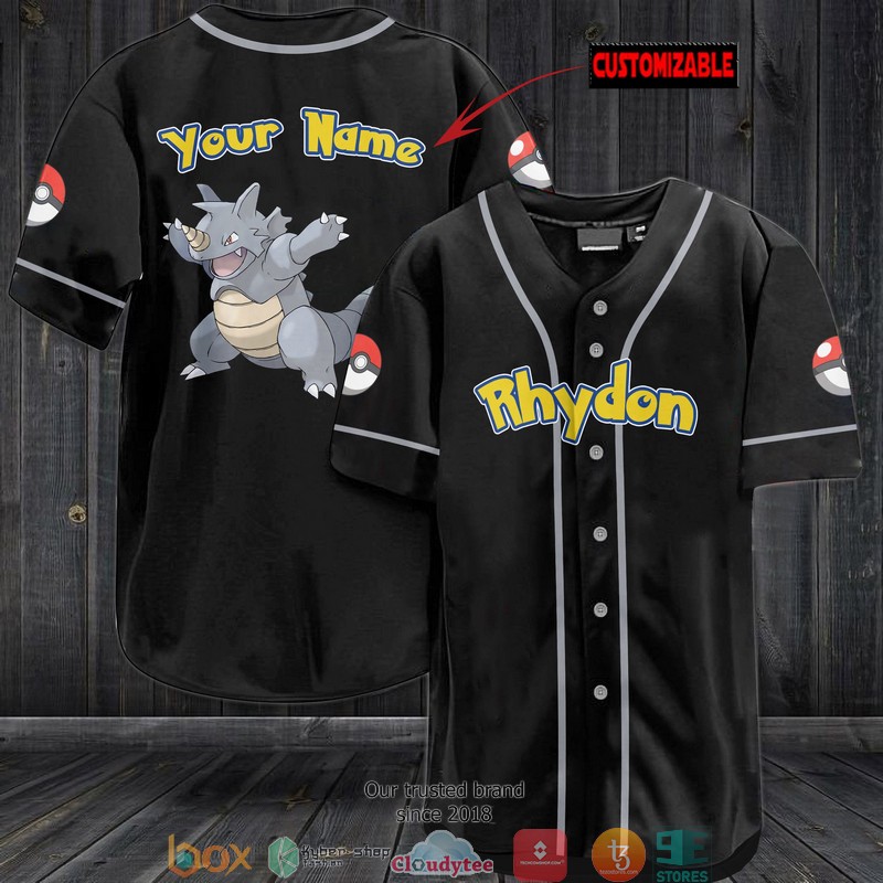 Pokemon Rhydon Personalized Baseball Jersey