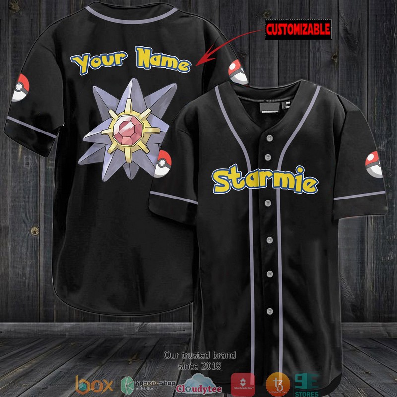 Pokemon Starmie Personalized Baseball Jersey