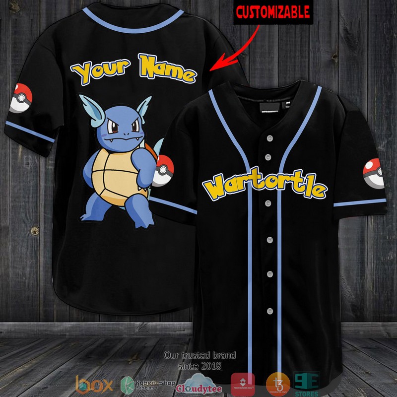Pokemon Wartortle Personalized Baseball Jersey