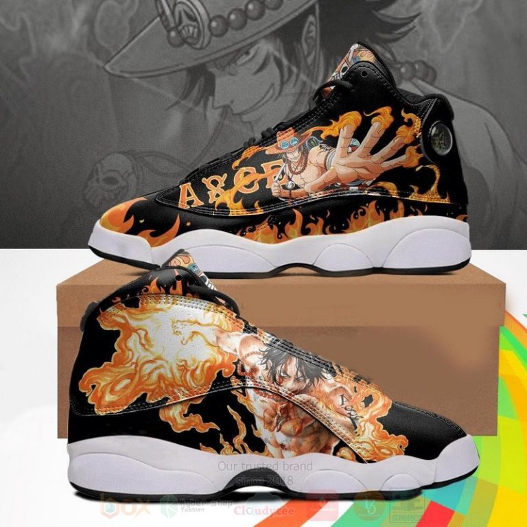 Portgas D.Ace One Piece Anime Air Jordan 13 Shoes