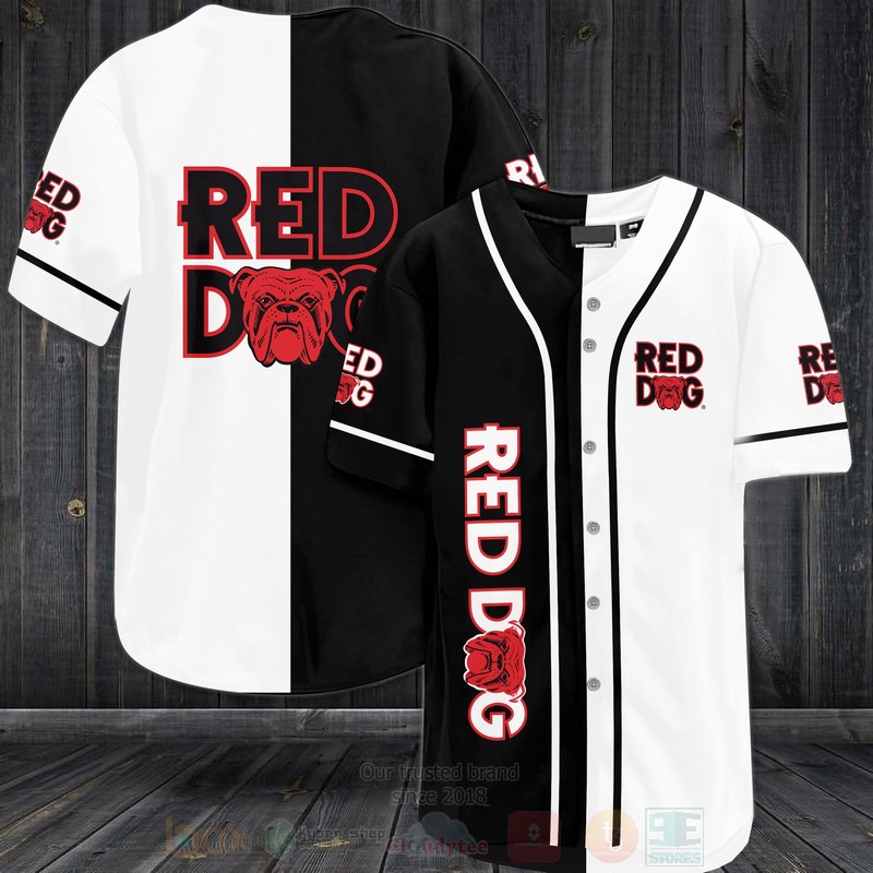 Red Dog Beer Baseball Jersey Shirt