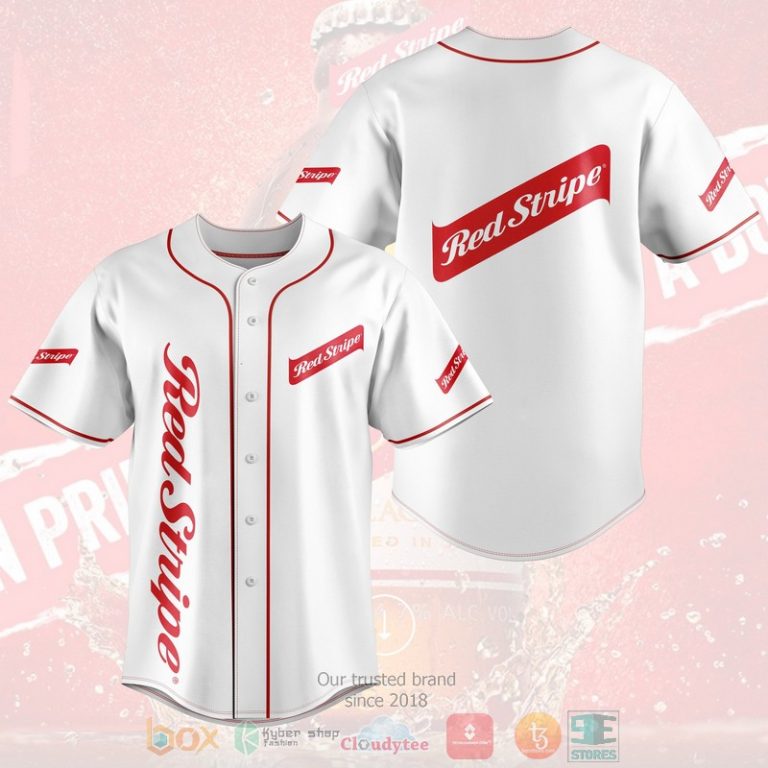 Red Stripe Baseball Jersey