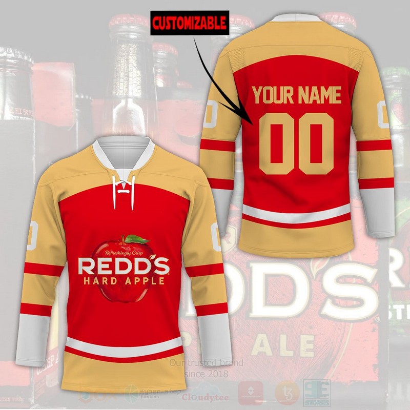 Redds Hard Apple Personalized Hockey Jersey Shirt