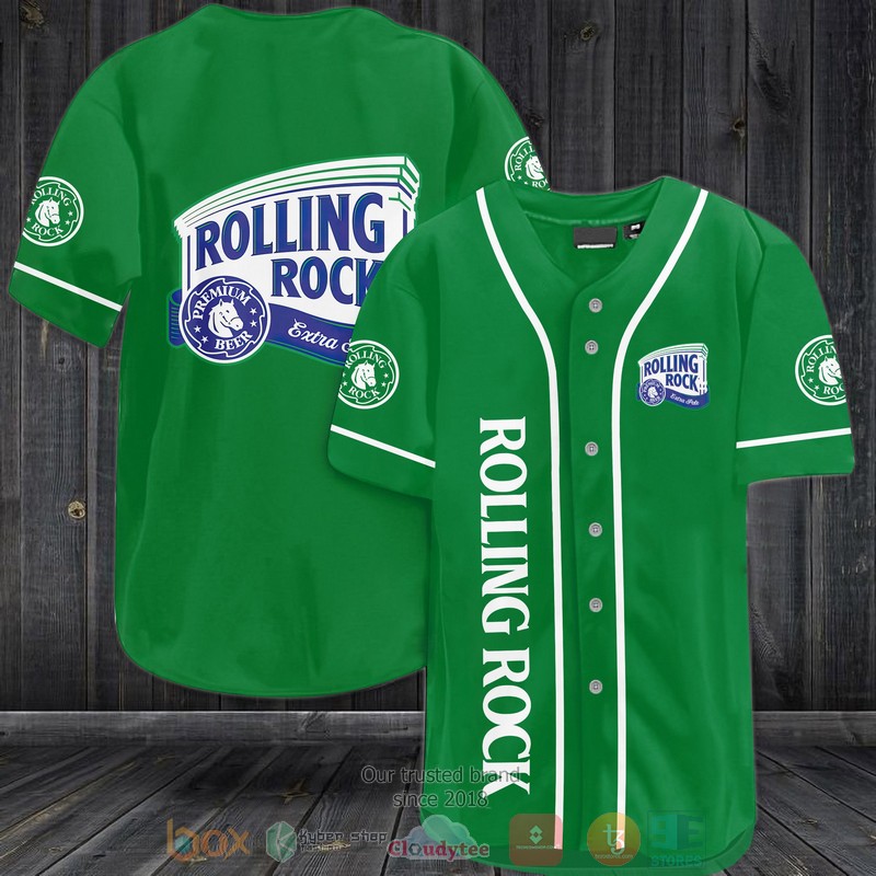 Rolling Rock Extra Pale green Baseball Jersey