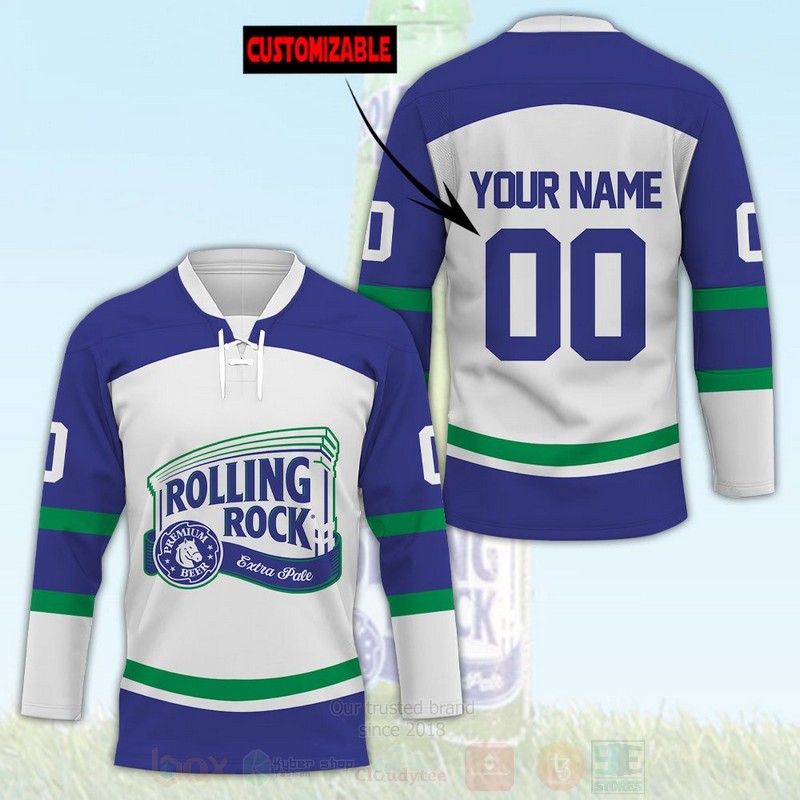 Rolling Rock Personalized Hockey Jersey Shirt