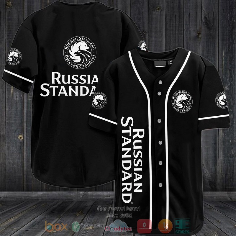 Russian Standard black white Baseball Jersey