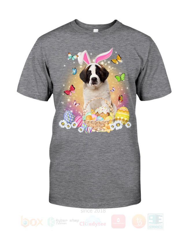 Saint Bernard Easter Bunny Butterfly 2D Hoodie Shirt