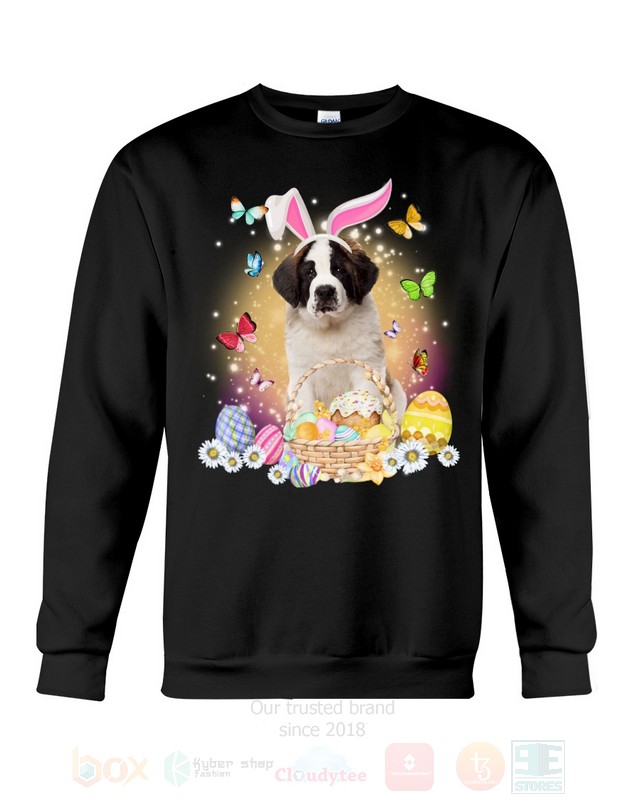 Saint Bernard Easter Bunny Butterfly 2D Hoodie Shirt 1 2 3 4 5 6 7 8 9 10 11 12