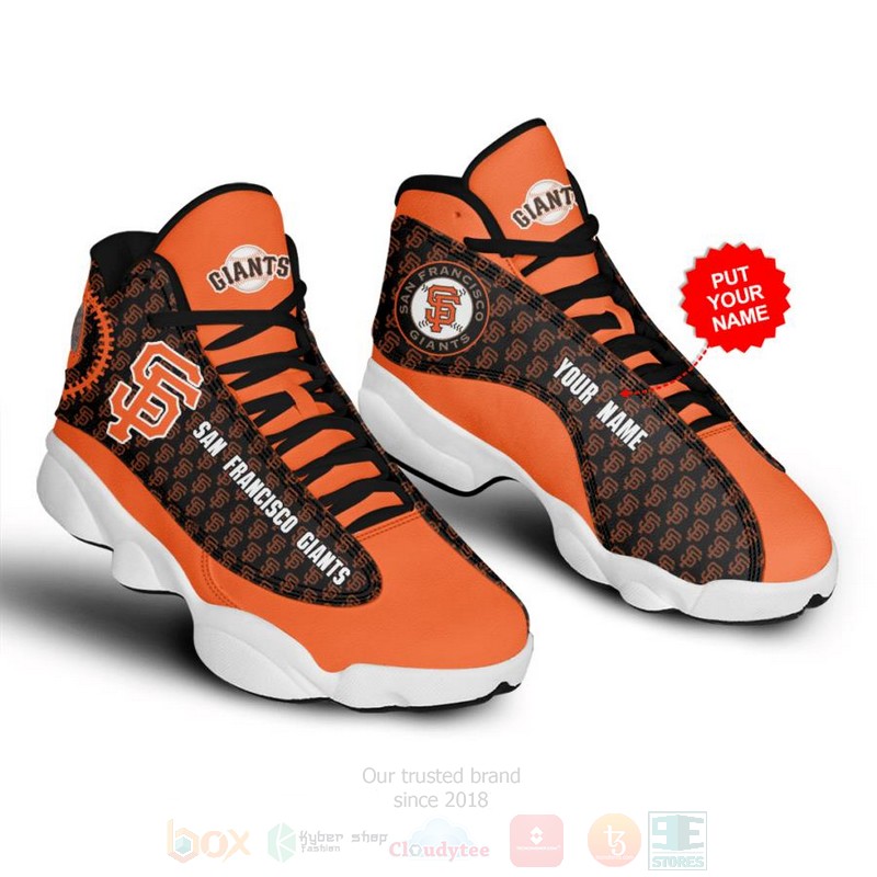 San Francisco Giants MLB Custom Name Air Jordan 13 Shoes
