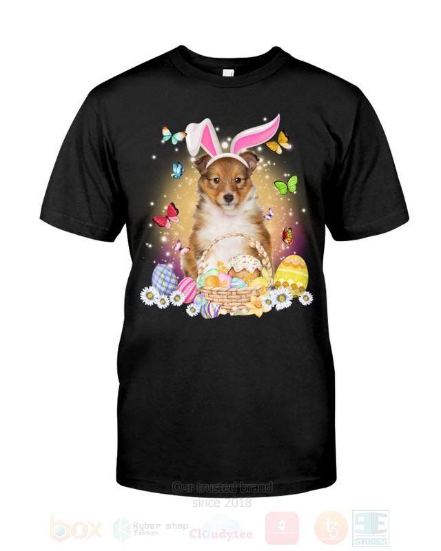 Shetland Sheepdog Baby Easter Bunny Butterfly 2D Hoodie Shirt 1 2 3 4