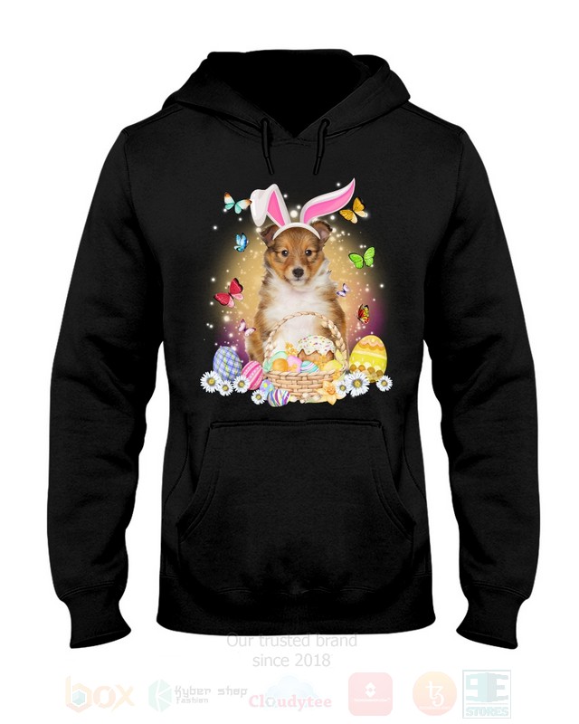 Shetland Sheepdog Baby Easter Bunny Butterfly 2D Hoodie Shirt 1 2 3 4 5 6 7 8 9 10 11 12 13 14 15