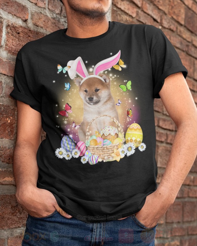 Shiba Inu Baby Easter Bunny Butterfly 2D Hoodie Shirt 1 2 3 4 5 6 7