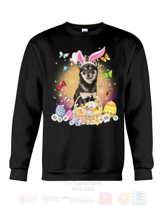 Shiba Inu Black Easter Bunny Butterfly 2D Hoodie Shirt 1 2 3 4 5 6 7 8 9 10 11 12