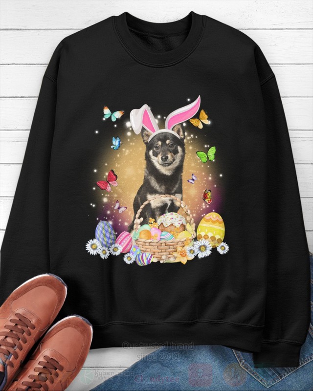 Shiba Inu Black Easter Bunny Butterfly 2D Hoodie Shirt 1 2 3 4 5 6 7 8 9 10 11 12 13 14