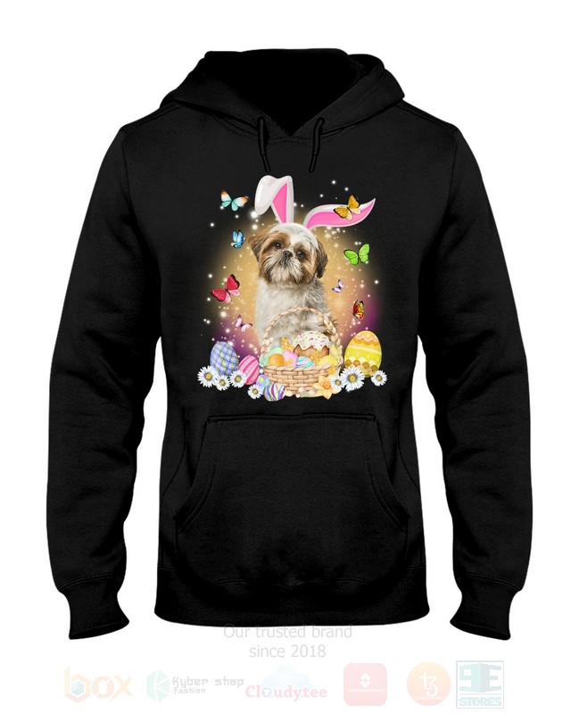 Shih Tzu Dog Easter Bunny Butterfly 2D Hoodie Shirt 1 2 3 4 5 6 7 8 9 10 11 12 13 14 15