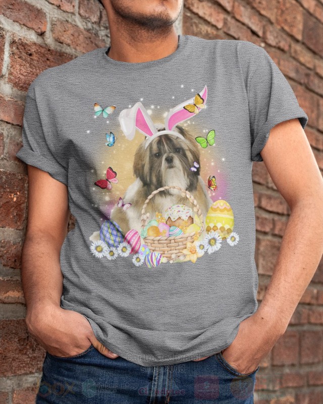 Shih Tzu Easter Bunny Butterfly 2D Hoodie Shirt 1 2 3