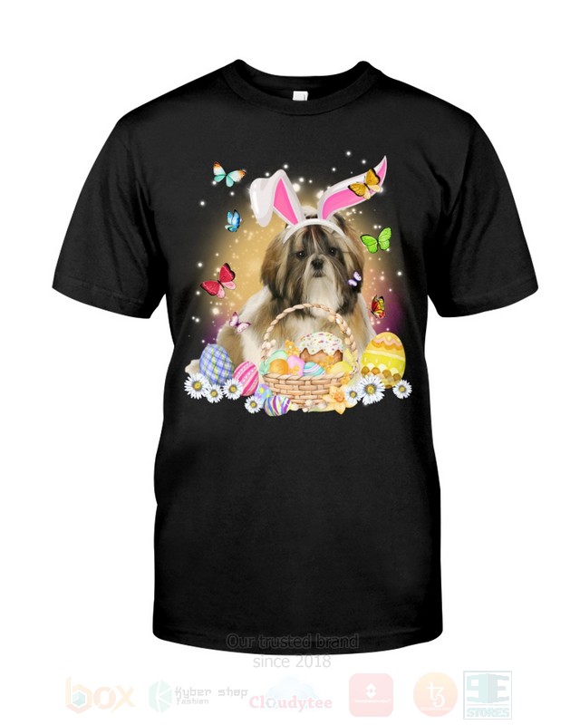 Shih Tzu Easter Bunny Butterfly 2D Hoodie Shirt 1 2 3 4