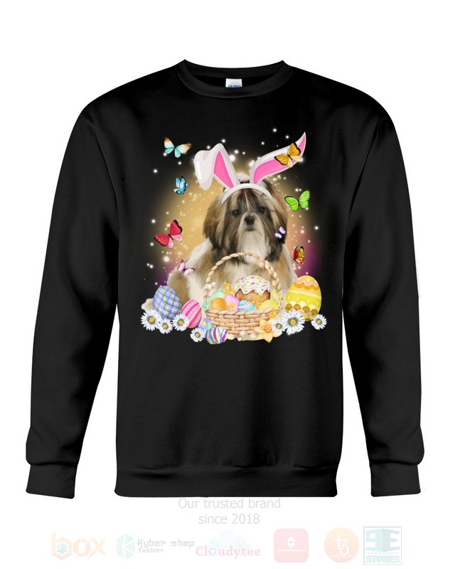 Shih Tzu Easter Bunny Butterfly 2D Hoodie Shirt 1 2 3 4 5 6 7 8 9 10 11 12