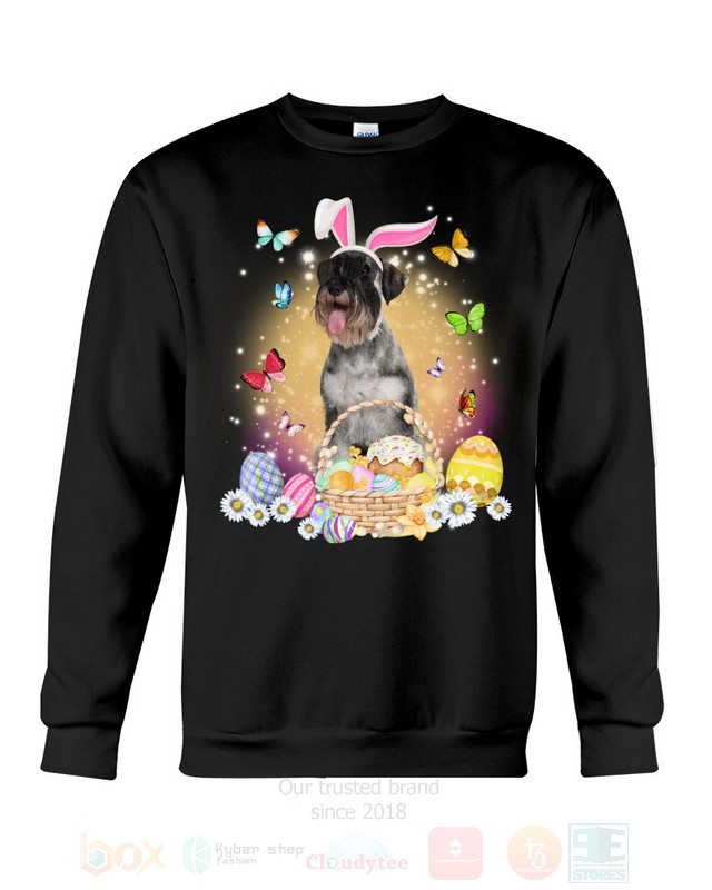 Standard Schnauzer Easter Bunny Butterfly 2D Hoodie Shirt 1 2 3 4 5 6 7 8 9 10 11 12
