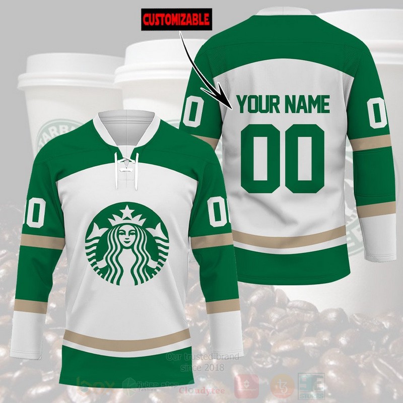 Starbucks Personalized Hockey Jersey Shirt