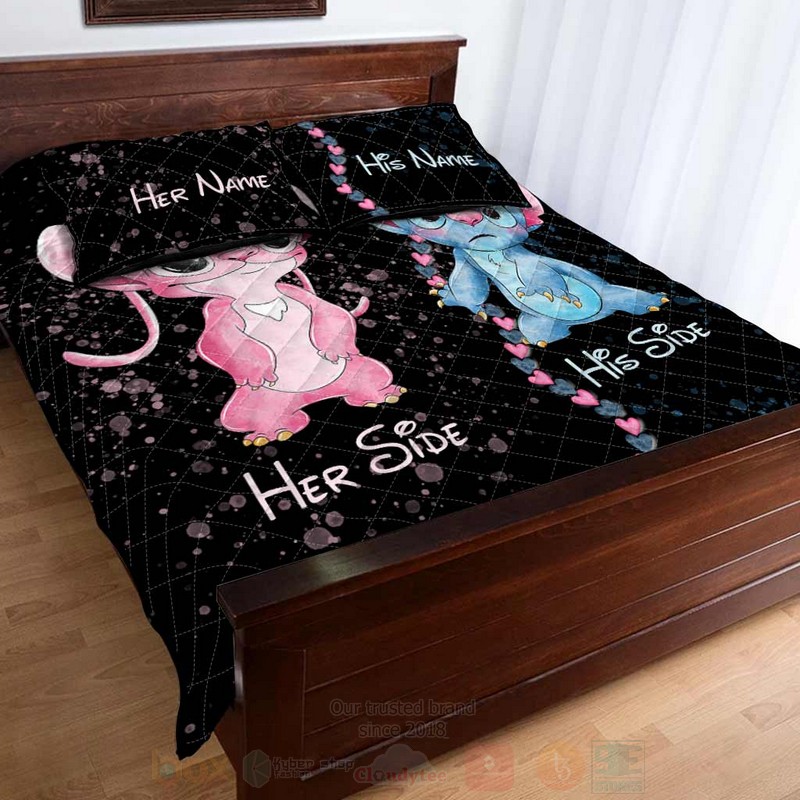 Stitch and Angel Personalized Bedding Set 1 2 3