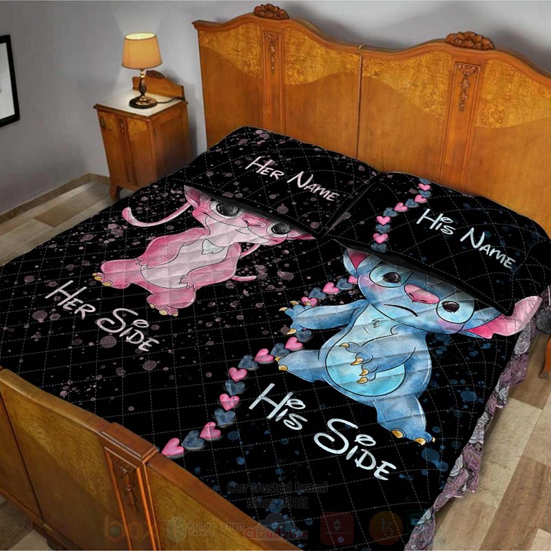 Stitch and Angel Personalized Bedding Set 1 2 3 4