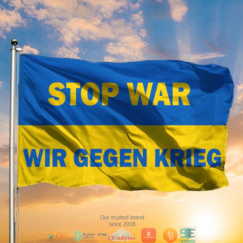Stop War Ukraine Wir Gegen Krieg Flag