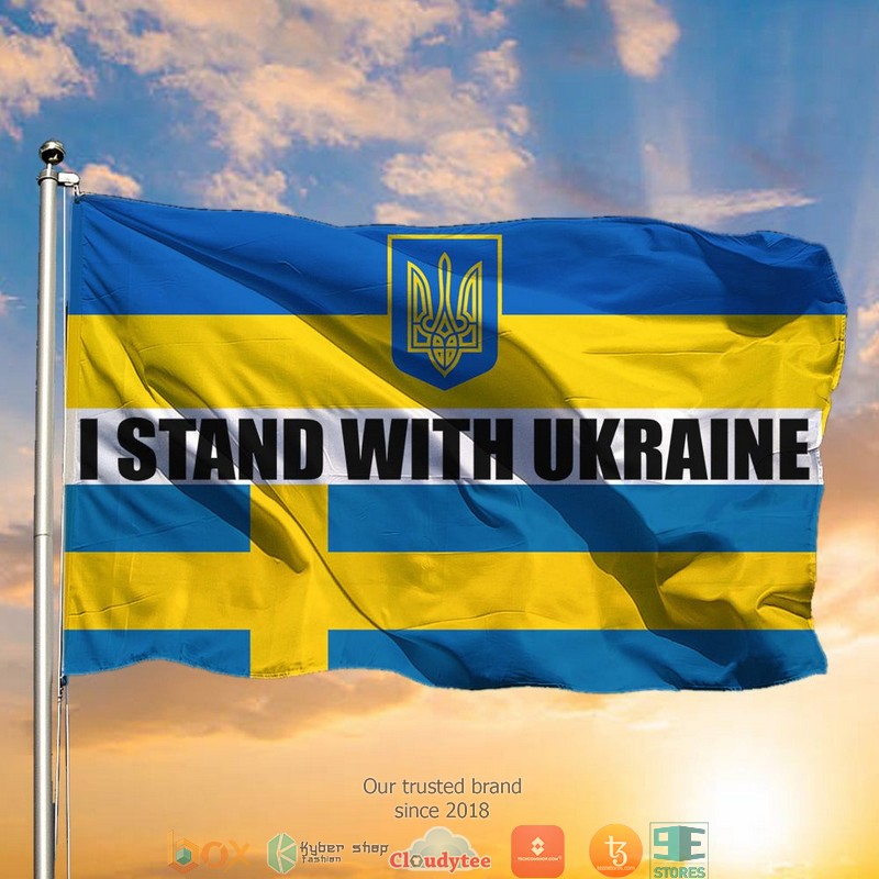 Sweden I Stand With Ukraine Flag