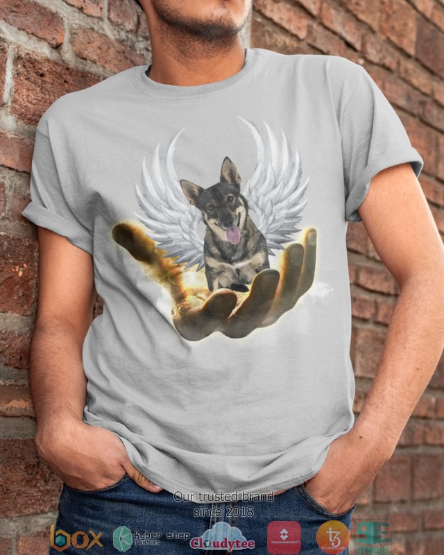 Swedish Vallhund Golden Hand Heaven Wings 2d shirt hoodie 1